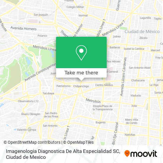 Imagenologia Diagnostica De Alta Especialidad SC map