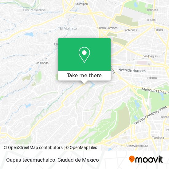Oapas tecamachalco map