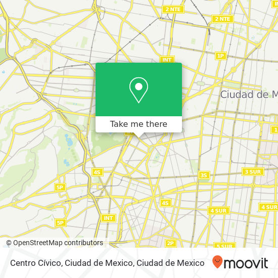 Centro Cívico, Ciudad de Mexico map