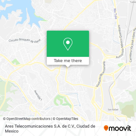 Mapa de Ares Telecomunicaciones S.A. de C.V.