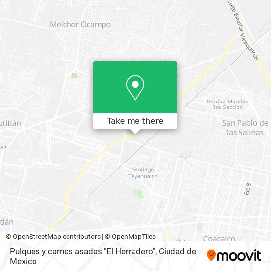Mapa de Pulques y carnes asadas "El Herradero"