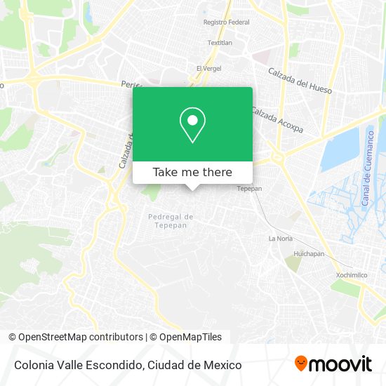 Colonia Valle Escondido map