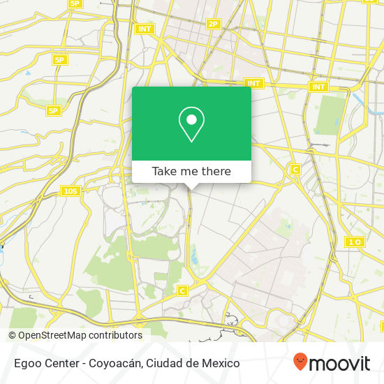 Mapa de Egoo Center - Coyoacán