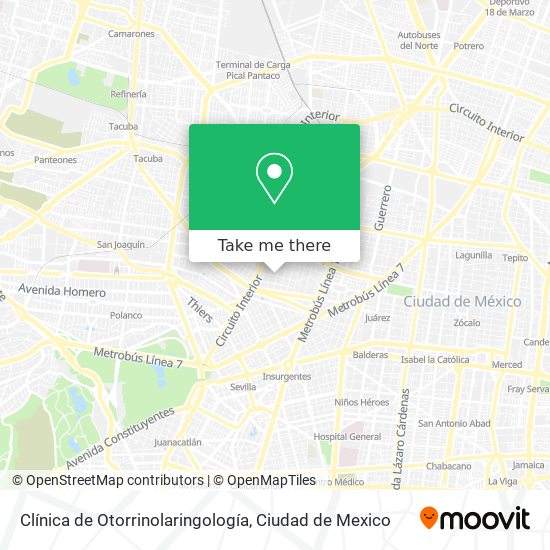 Clínica de Otorrinolaringología map