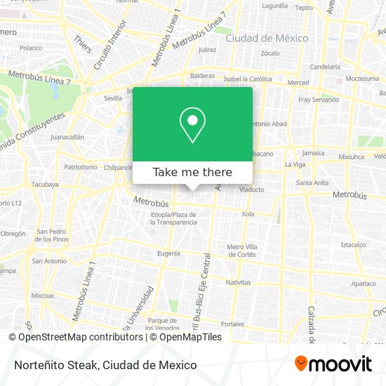 Norteñito Steak map