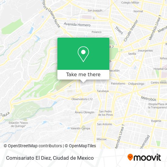 Mapa de Comisariato El Diez