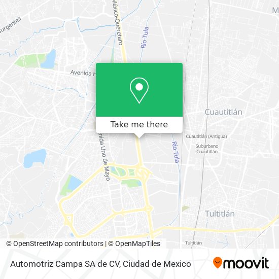 Mapa de Automotriz Campa SA de CV