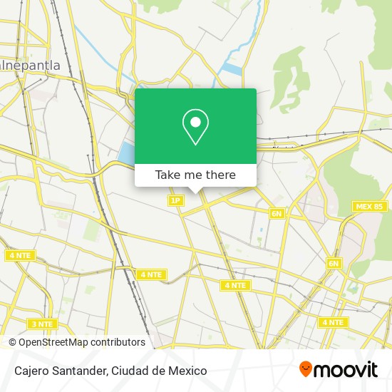 Mapa de Cajero Santander