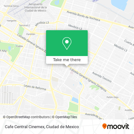 Mapa de Cafe Central Cinemex