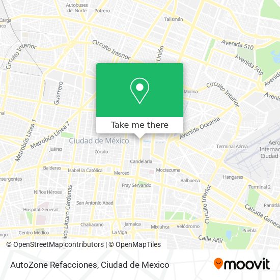 AutoZone Refacciones map