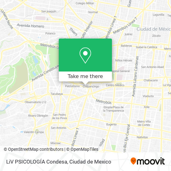 Mapa de LiV PSICOLOGÍA Condesa