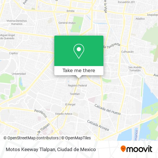 Motos Keeway Tlalpan map