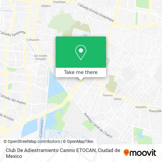 Mapa de Club De Adiestramiento Canino ETOCAN