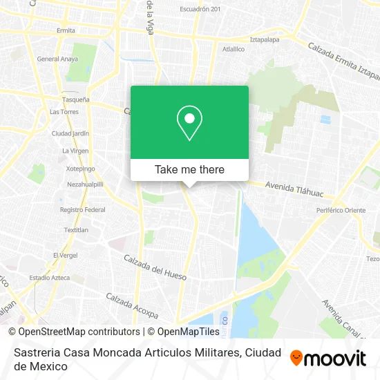 Sastreria Casa Moncada Articulos Militares map