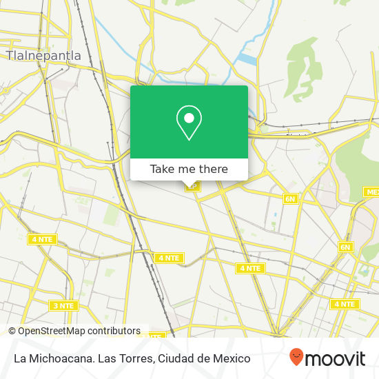 Mapa de La Michoacana. Las Torres