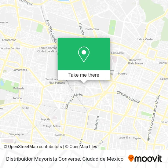 Mapa de Distribuidor Mayorista Converse