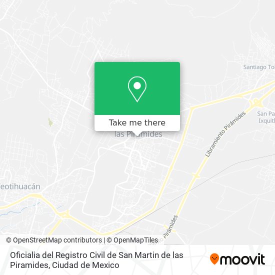 Oficialia del Registro Civil de San Martin de las Piramides map