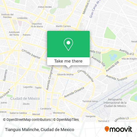 Tianguis Malinche map
