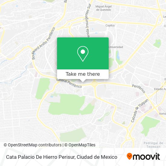 Cata Palacio De Hierro Perisur map