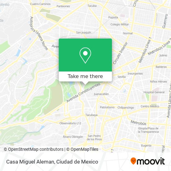 Mapa de Casa Miguel Aleman