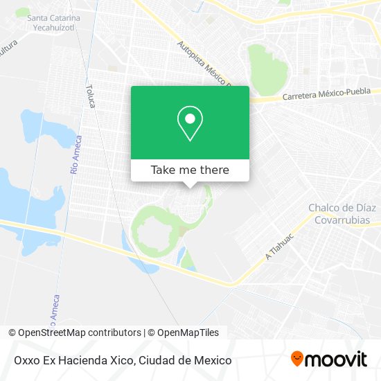How to get to Oxxo Ex Hacienda Xico in Tláhuac by Bus or Metro?