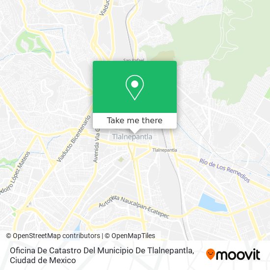 Oficina De Catastro Del Municipio De Tlalnepantla map