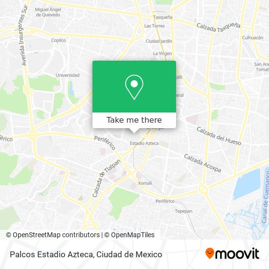 Palcos Estadio Azteca map