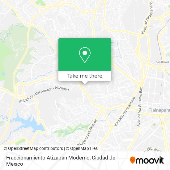 Fraccionamiento Atizapán Moderno map