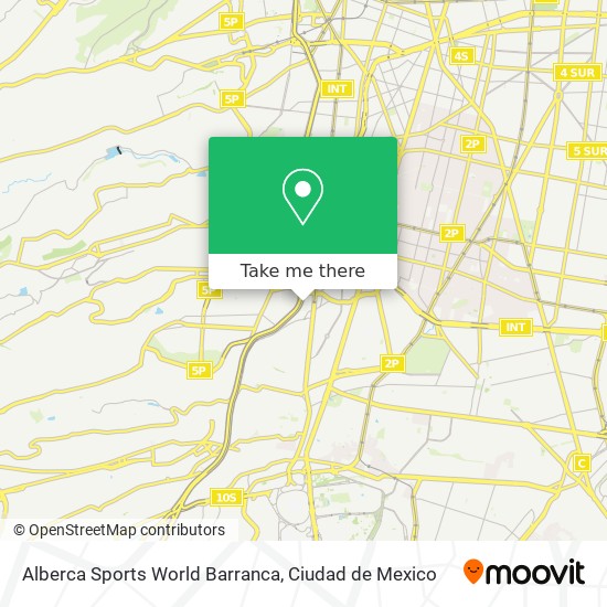 Alberca Sports World Barranca map