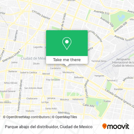 Parque abajo del distribuidor map