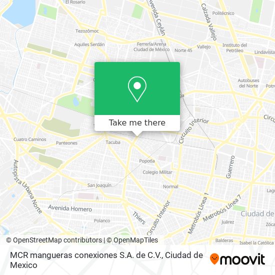 Mapa de MCR mangueras  conexiones S.A. de C.V.