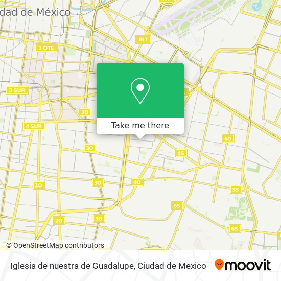 Iglesia de nuestra de Guadalupe map