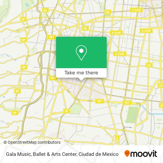 Mapa de Gala Music, Ballet & Arts Center