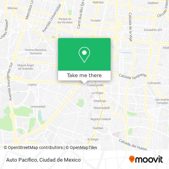 Auto Pacífico map