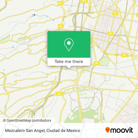 Mezcalero San Angel map