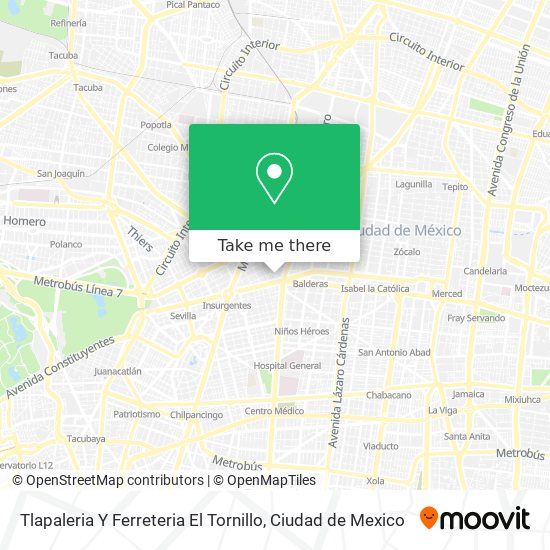 Tlapaleria Y Ferreteria El Tornillo map