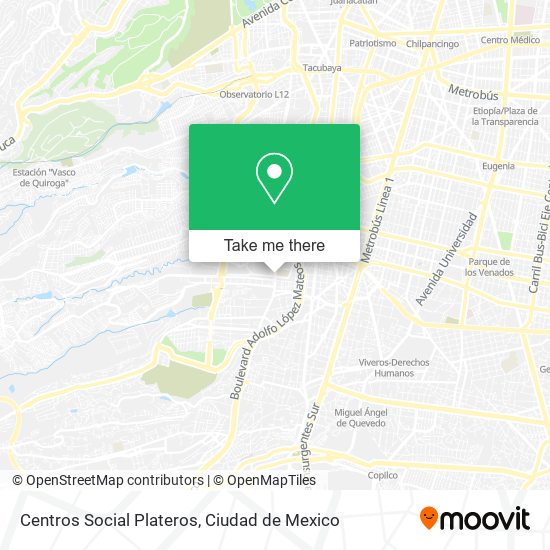 Centros Social Plateros map