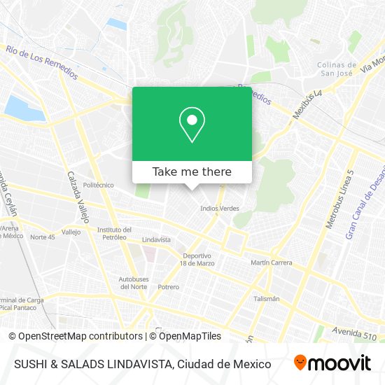 Mapa de SUSHI & SALADS LINDAVISTA