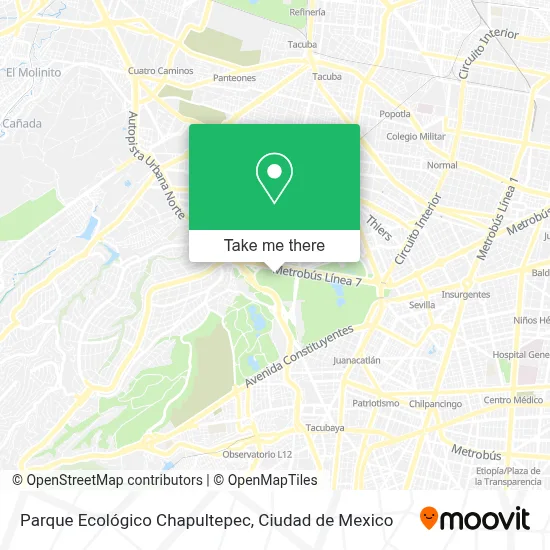 Parque Ecológico Chapultepec map