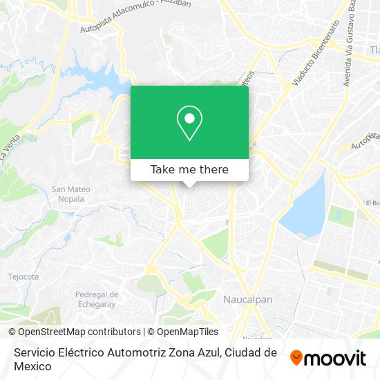 Mapa de Servicio Eléctrico Automotriz Zona Azul