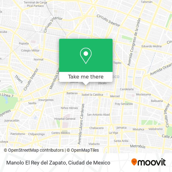 Manolo El Rey del Zapato map