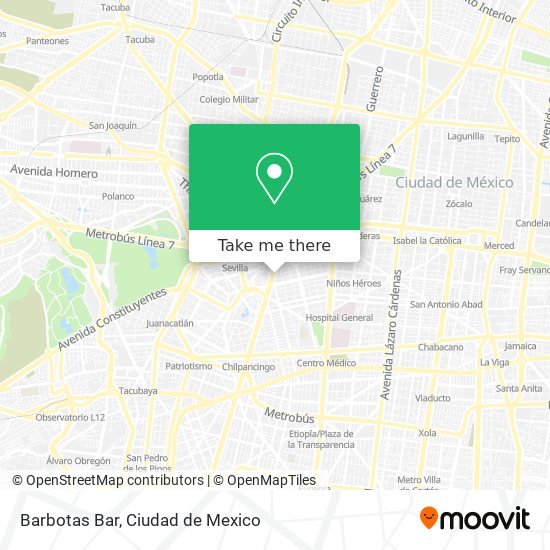 Mapa de Barbotas Bar