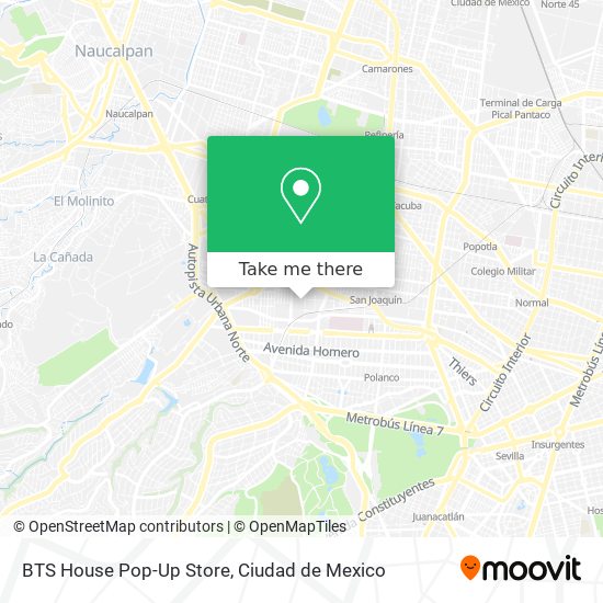  ¿Cómo llegar en Autobús o Metro a BTS House Pop-Up Store en Naucalpan De Juárez?