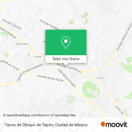 Mapa de Tacos de Obispo de Tepito