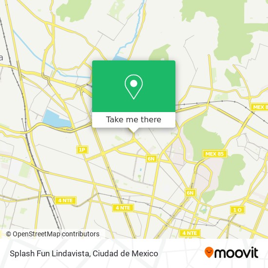 Splash Fun Lindavista map