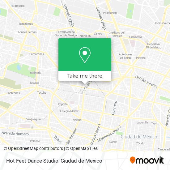 Mapa de Hot Feet Dance Studio