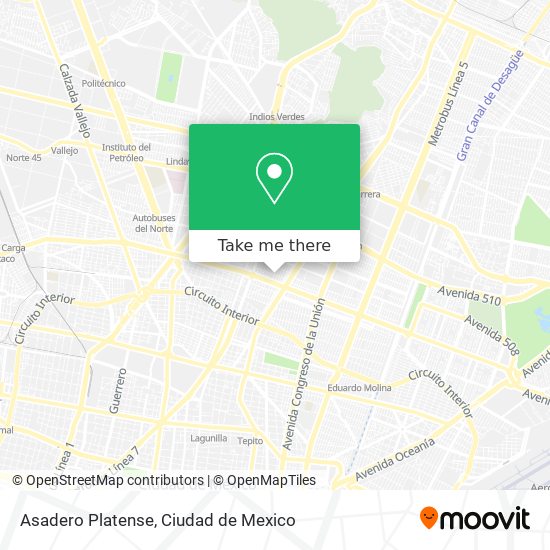 Asadero Platense map