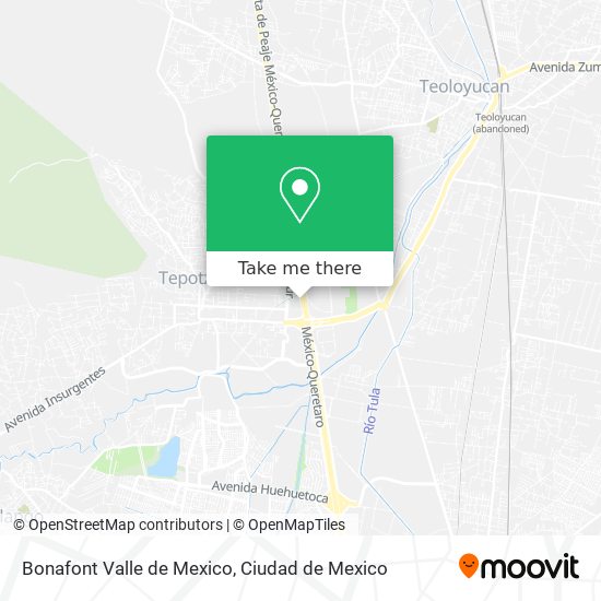 Bonafont Valle de Mexico map