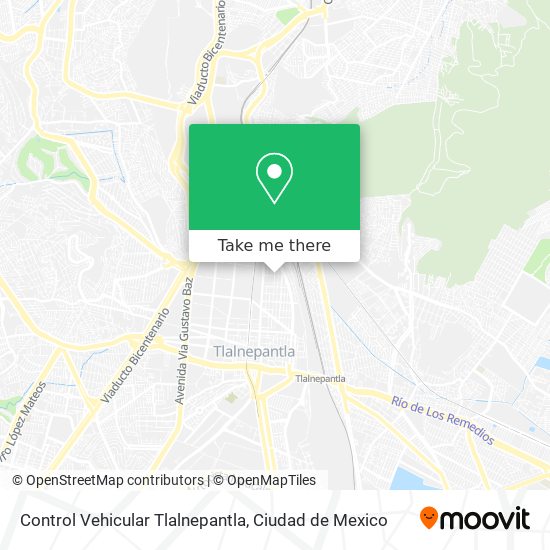 Control Vehicular Tlalnepantla map