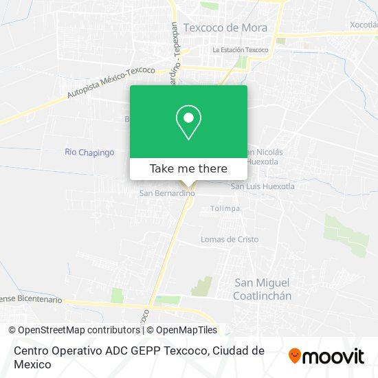 Mapa de Centro Operativo ADC GEPP Texcoco